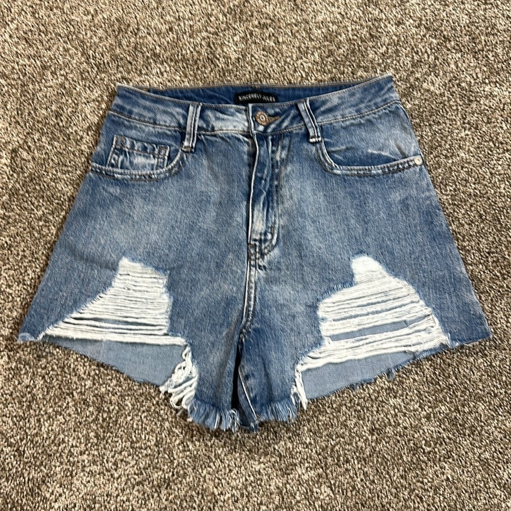 Sincerely Jules high rise cut off denim jean shorts 0/24